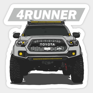 4Runner Toyota Front View - Grey Sticker